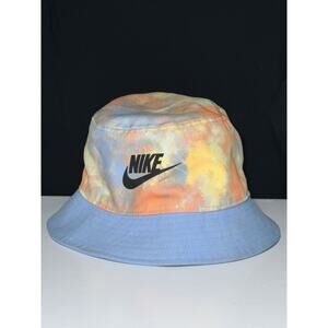 NIKE SPORTSWEAR TIE-DYE BUCKET HAT Size Small/Medium Yellow/Orange/Blue